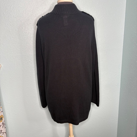 Catherines Plus Size Black Sweater Jacket - Picture 3 of 11